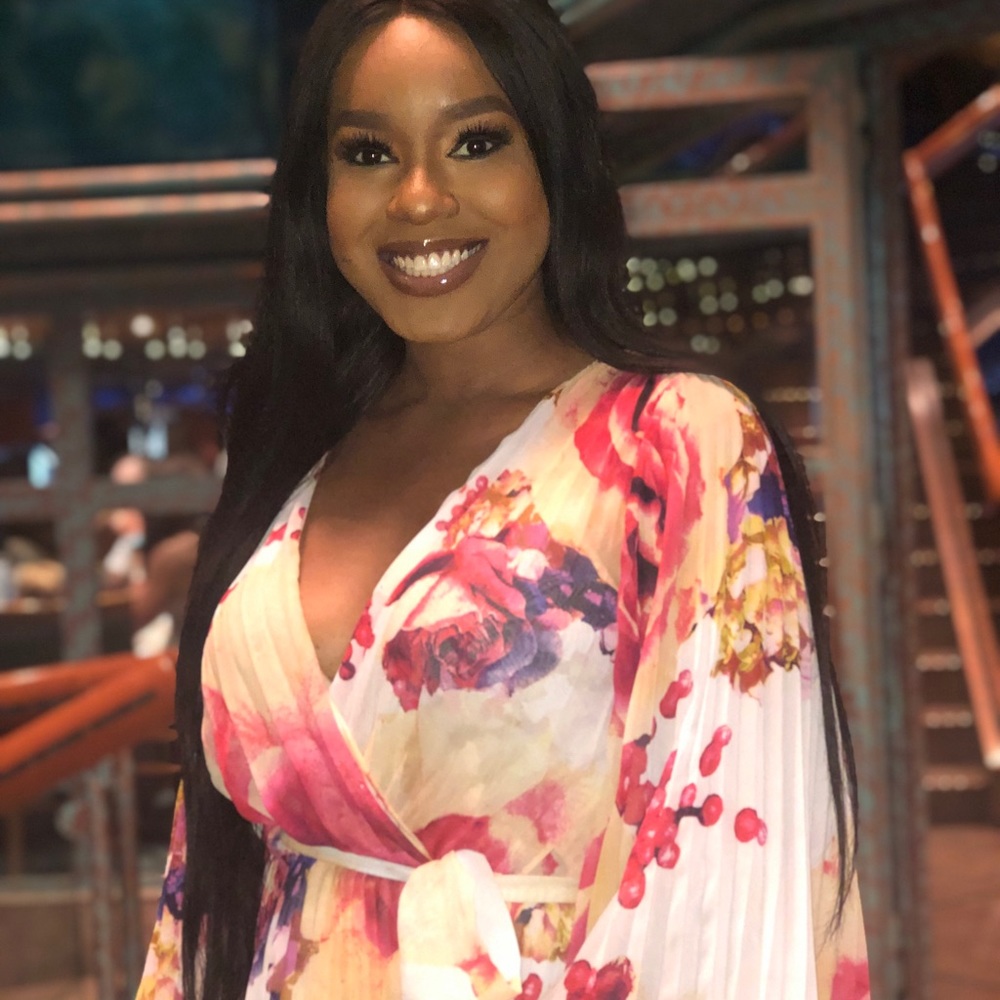 Floral floor-length dress 👗 Chiffon